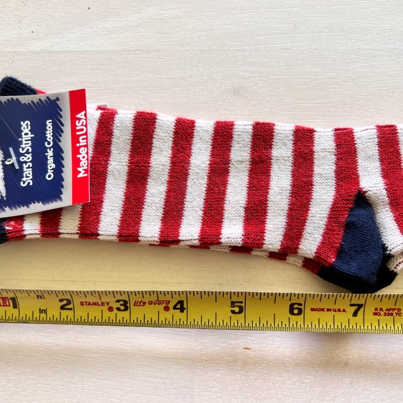 2-pair Maggie’s Organics Stars & Stripes Organic Cotton Trouser Socks New - Picture 7 of 8